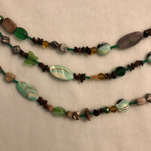 Betsy Michaels Jasper Glass Necklace - Picture 4 of 7